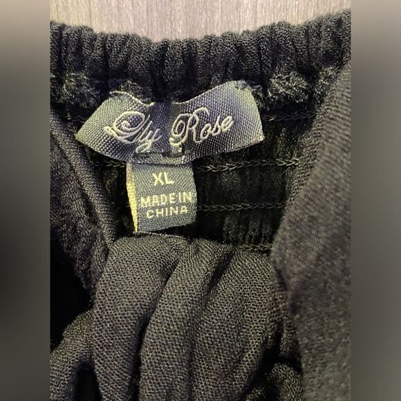 Lily Rose Tie Front Jumpsuit NWT Size XL - Picture 3 of 12